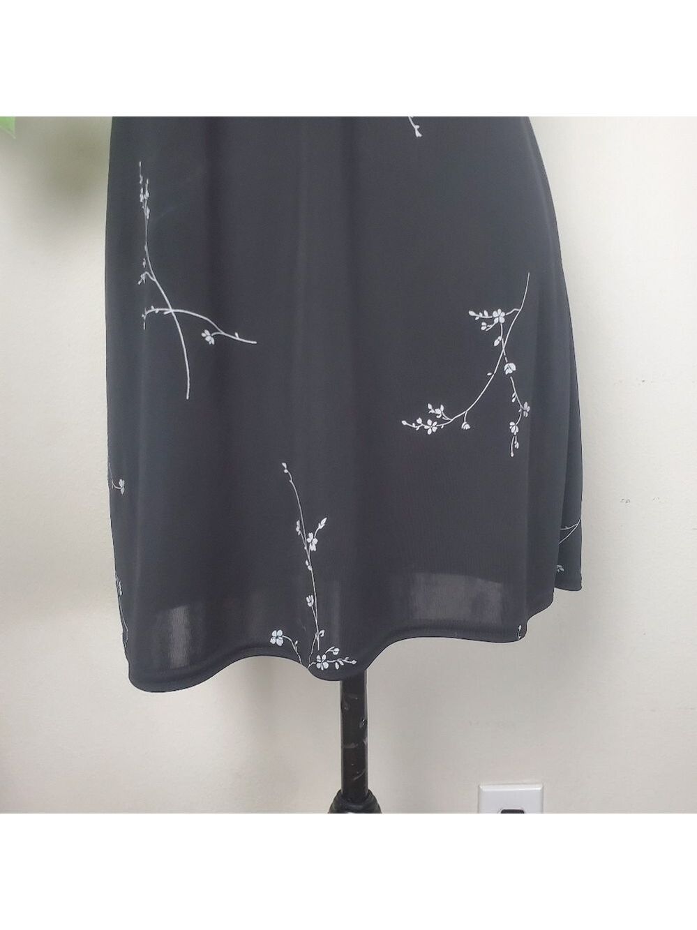 Jalate Women's Black Dress Size Medium Y2K 90s Cut Sheer - Picture 5 of 12